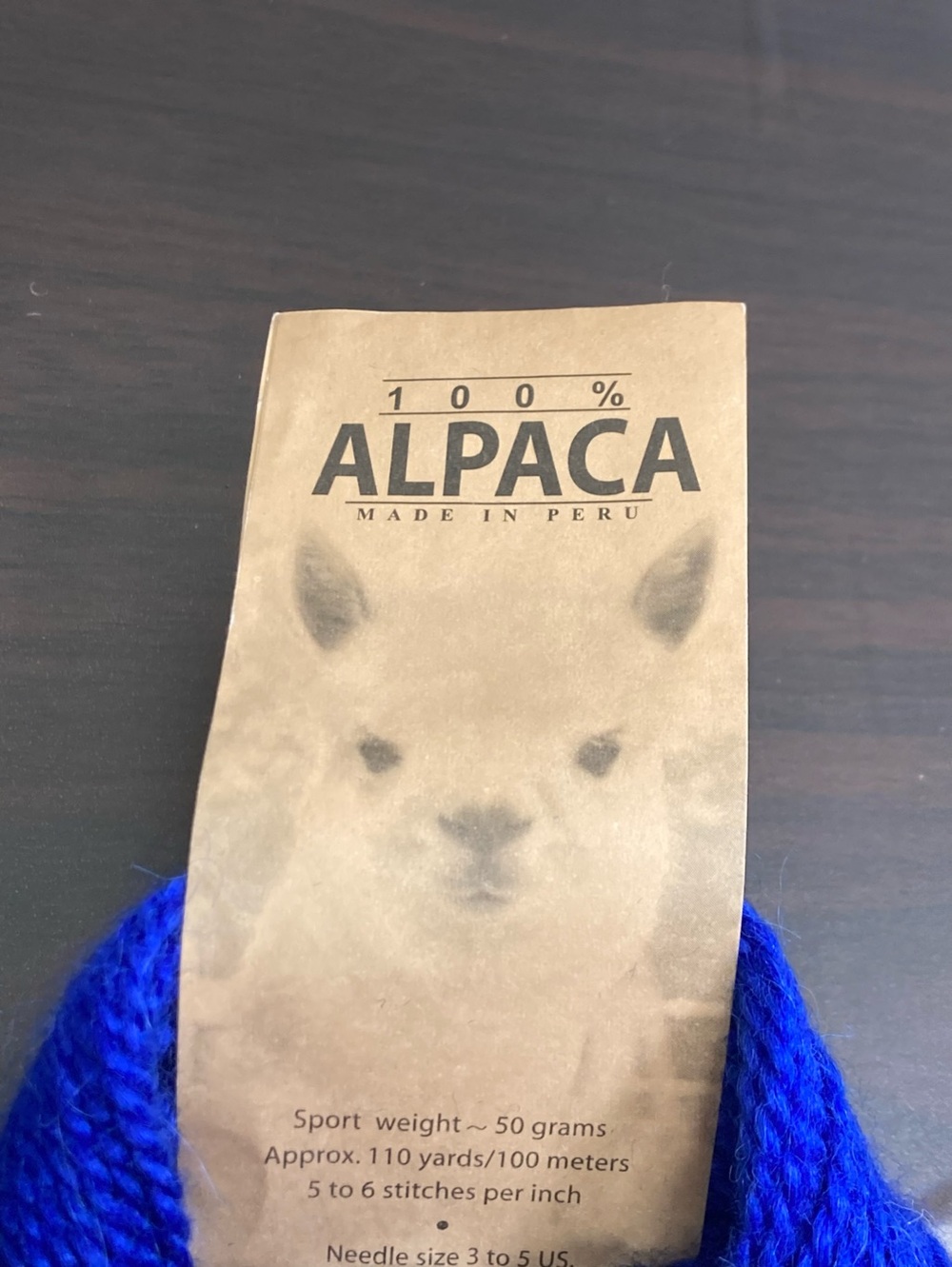 🐶 🐱 NEW 198 g / 6.98 oz Alpaca Blend Men's Socks & Underwear Yarn - Royal Blue - Picture 3 of 8